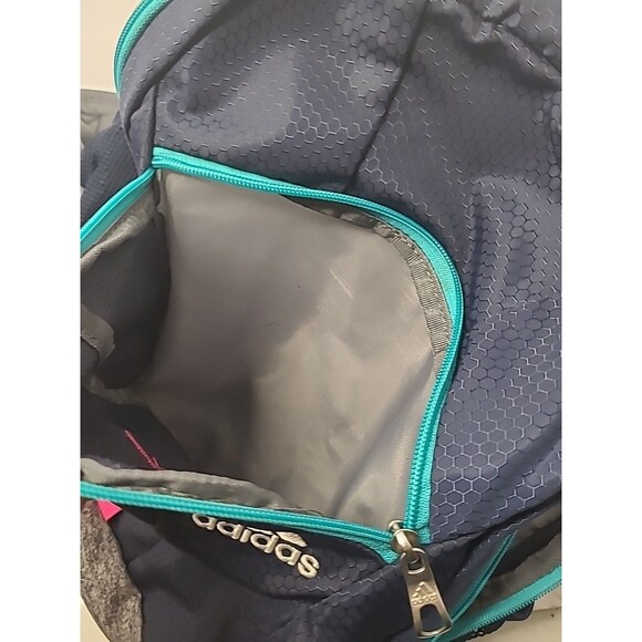 Adidas Stratton 2 Blue Pink Unisex Casual School Backpack Hiking Storage - Picture 9 of 11